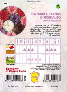 CENTAUREA o fiordaliso perenne mix