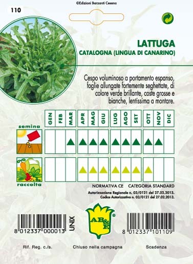 LATTUGA DA TAGLIO Lingua di canarino verde s.b.
